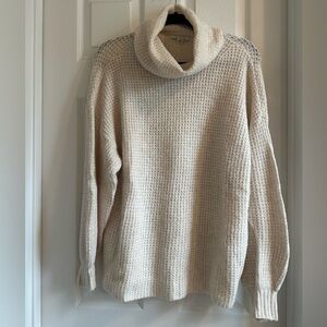 American Eagle Outfitters Cream Cowl Neck Sweater